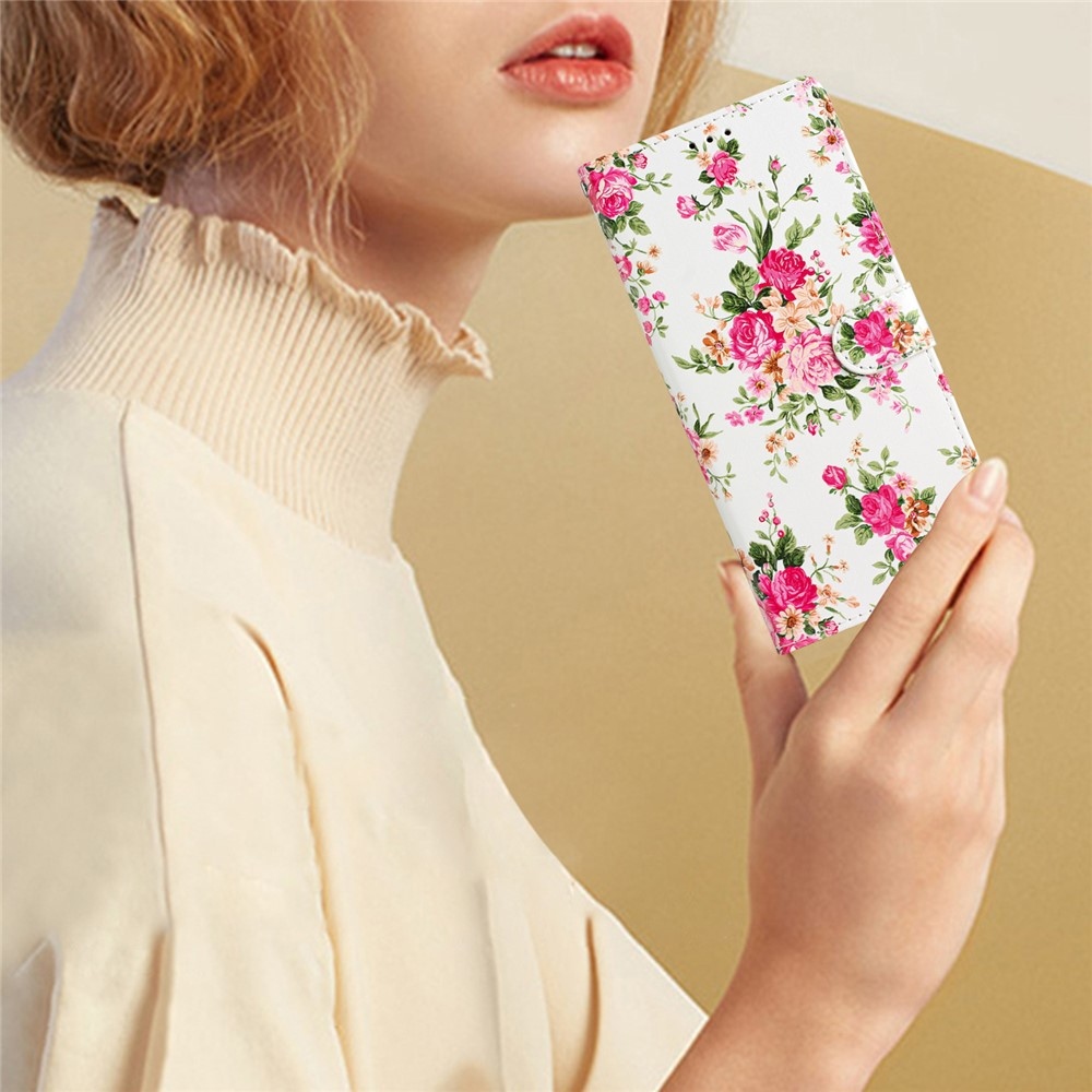 Unique knižkové púzdro na Xiaomi Redmi Note 17 4G/5G - červené kvety