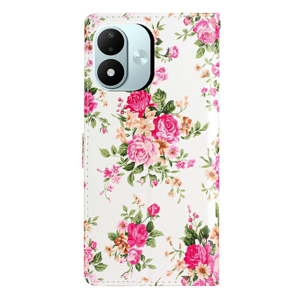 Unique knižkové púzdro na Xiaomi Redmi Note 17 4G/5G - červené kvety