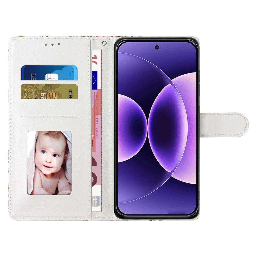 Unique knižkové púzdro na Xiaomi Redmi Note 17 4G/5G - červené kvety