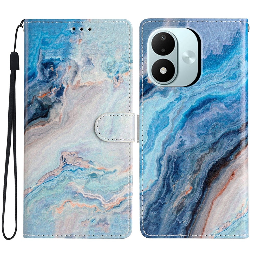Unique knižkové púzdro na Xiaomi Redmi Note 17 4G/5G - modrý mramor