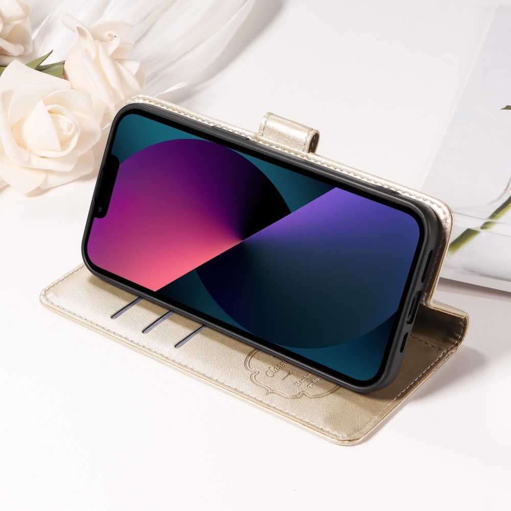 Flowery knižkové púzdro na Xiaomi Redmi A5 - zlaté