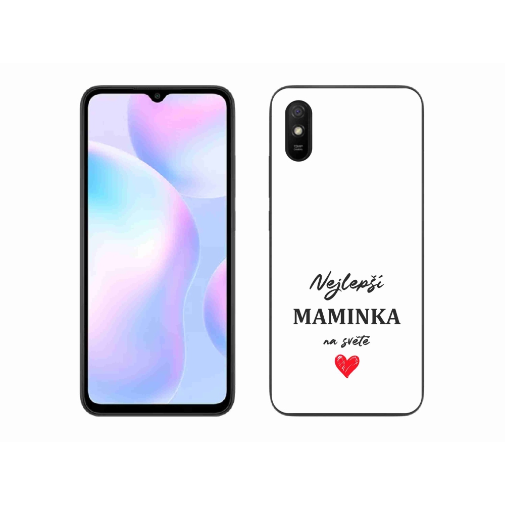 Gélový kryt mmCase na Xiaomi Redmi 9AT - najlepšia mamička 1 biele pozadie