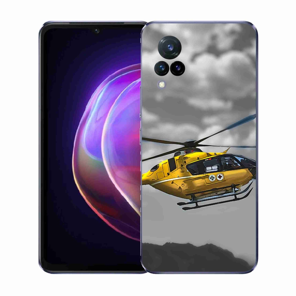 Gélový kryt mmCase na Vivo V21 4G/5G - žltá helikoptéra