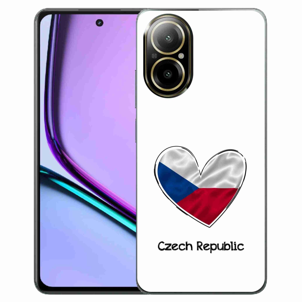 Gélový kryt mmCase na Realme C67 - vlajka srdca biele pozadie
