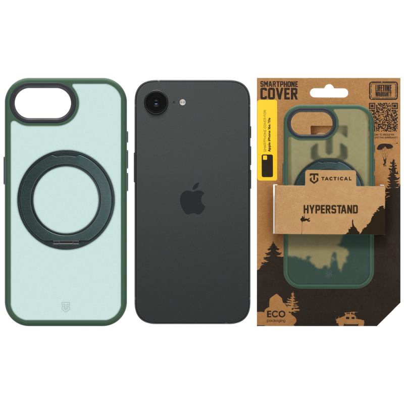 Tactical MagForce Hyperstand – puzdro pre Apple iPhone 16e/17e v farbe Forest Green