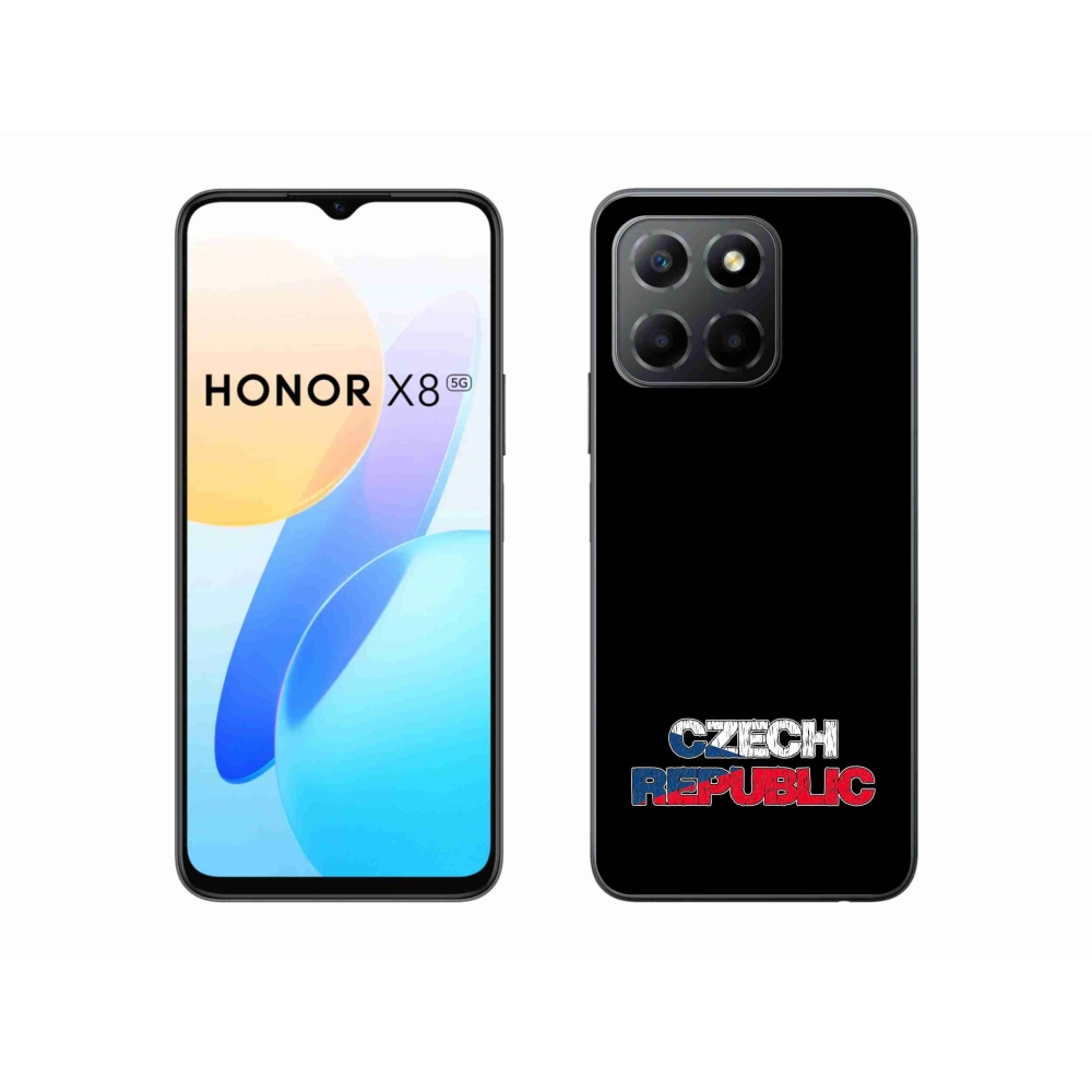 Gélový kryt mmCase na Honor X8 5G/Honor 70 Lite 5G - Czech Republic čierne pozadie