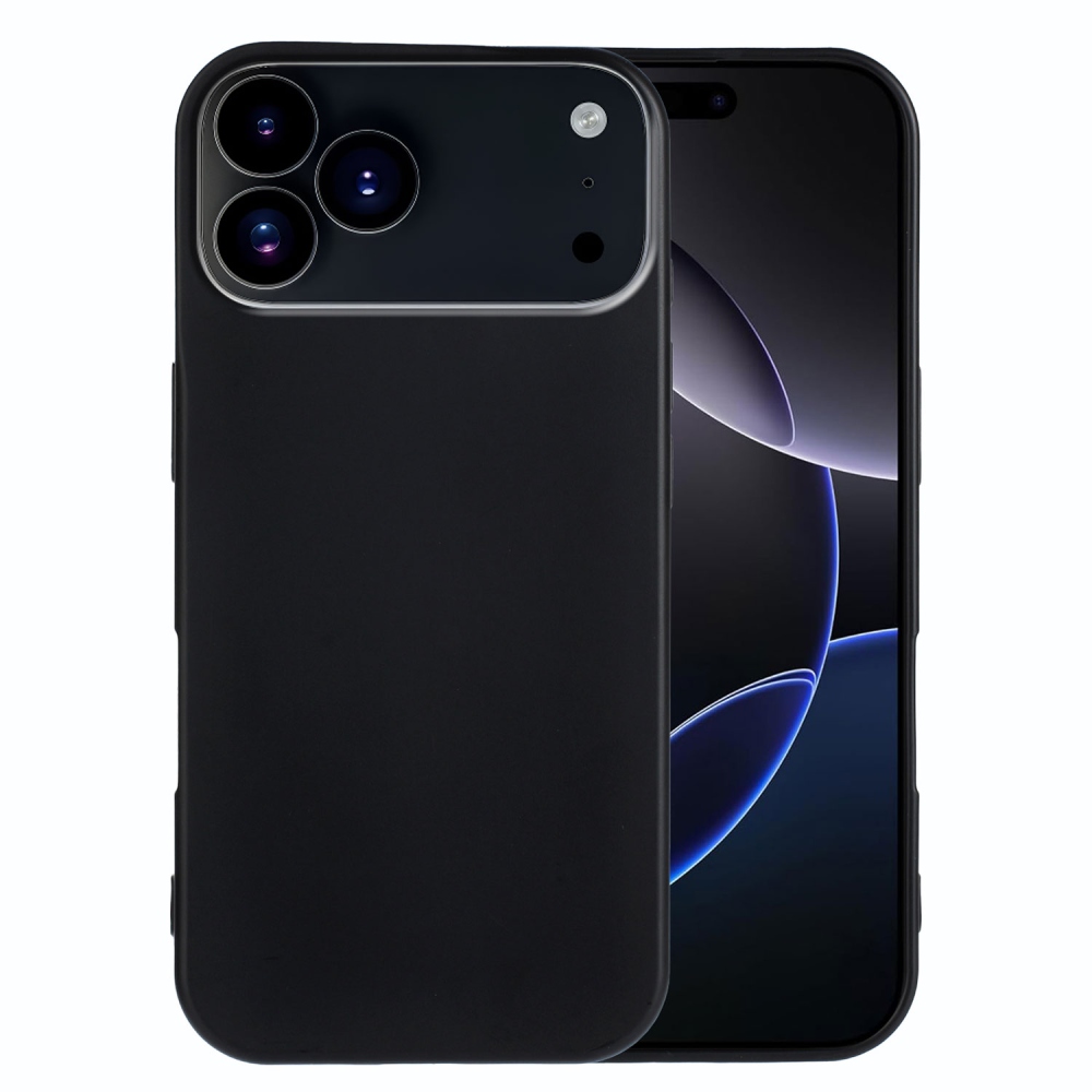 Matný gélový obal na iPhone 17 Pro Max - čierny