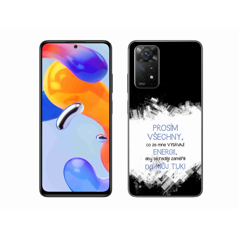 Gélový kryt mmCase na Xiaomi Redmi Note 11 Pro 4G/5G - vtipný text 1 modrý