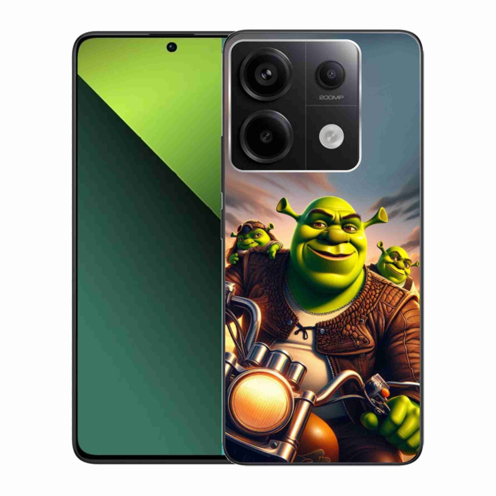 Gélový kryt mmCase na Xiaomi Redmi Note 13 Pro 5G/Poco X6 5G - shrek na motorke