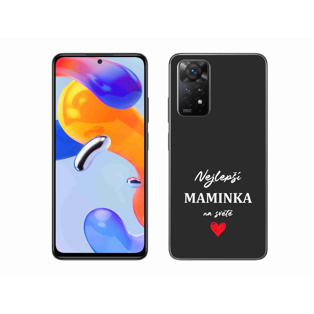 Gélový kryt mmCase na Xiaomi Redmi Note 11 Pro 4G/5G - najlepšia mamička 1 čierne pozadie