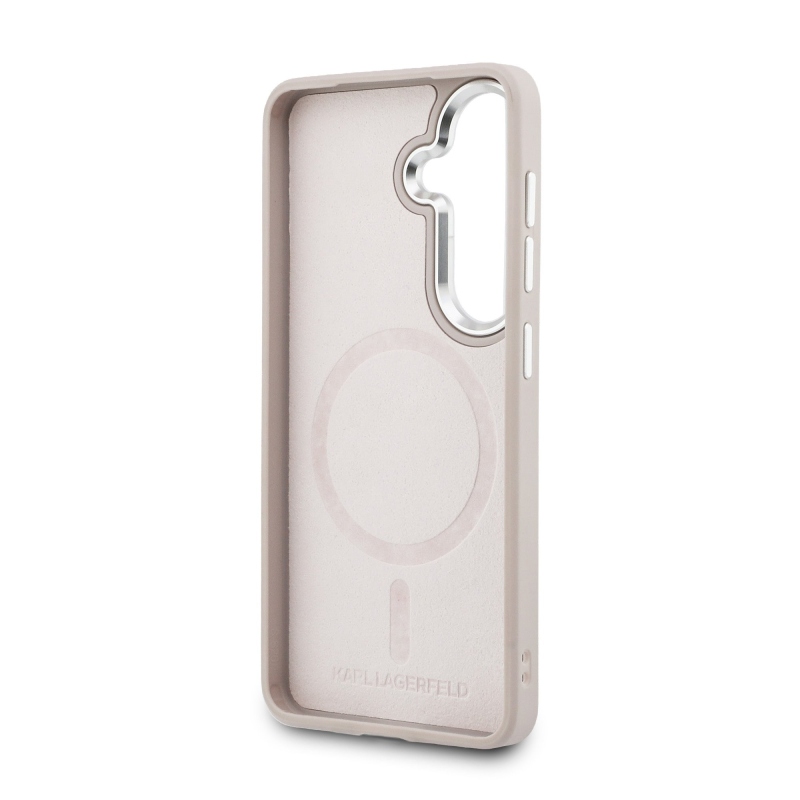 Karl Lagerfeld PU RSG Logo Magnetický zadný kryt pre Samsung Galaxy S26 Pink