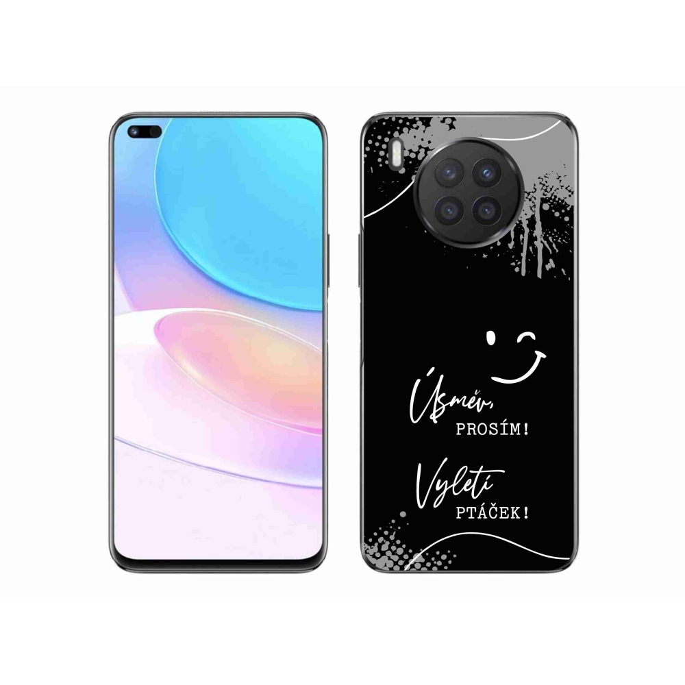 Gélový kryt mmCase na Honor 50 Lite - vtipný text 4 čierne pozadie