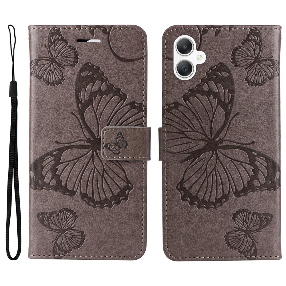 Big Butterfly knižkové púzdro na Samsung Galaxy A06 4G - šedé