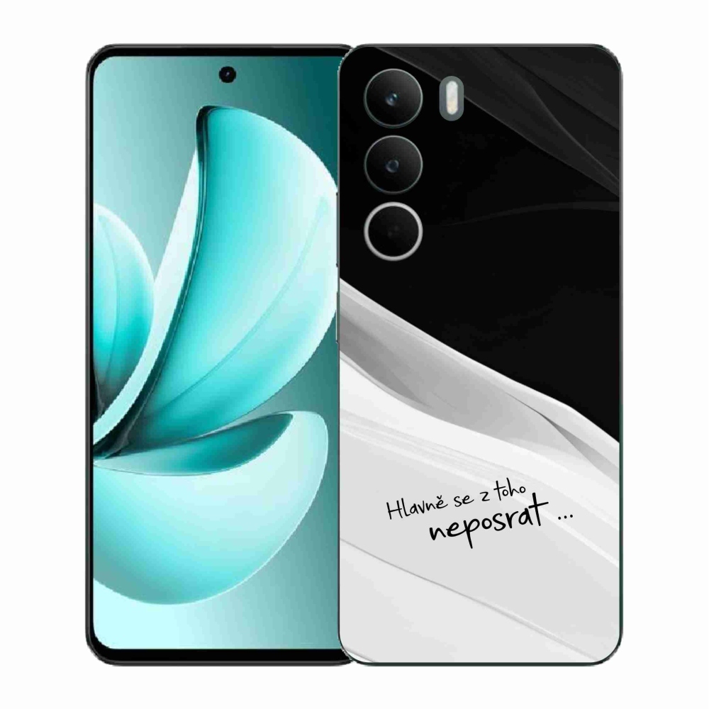 Gélový kryt mmCase na Realme C71 - vtipný text 13 bieločierne pozadie