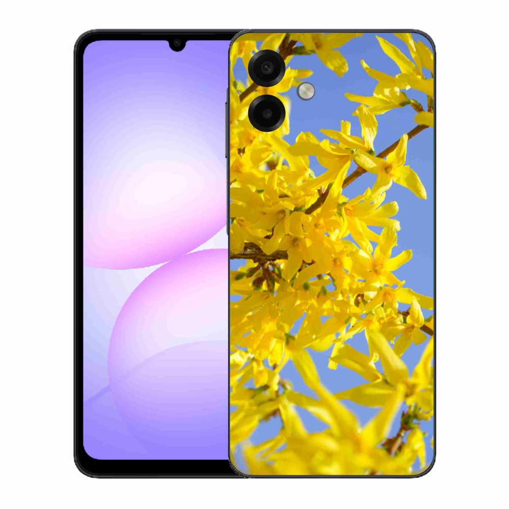 Gélový kryt mmCase na Samsung Galaxy A07 4G - žlté kvety