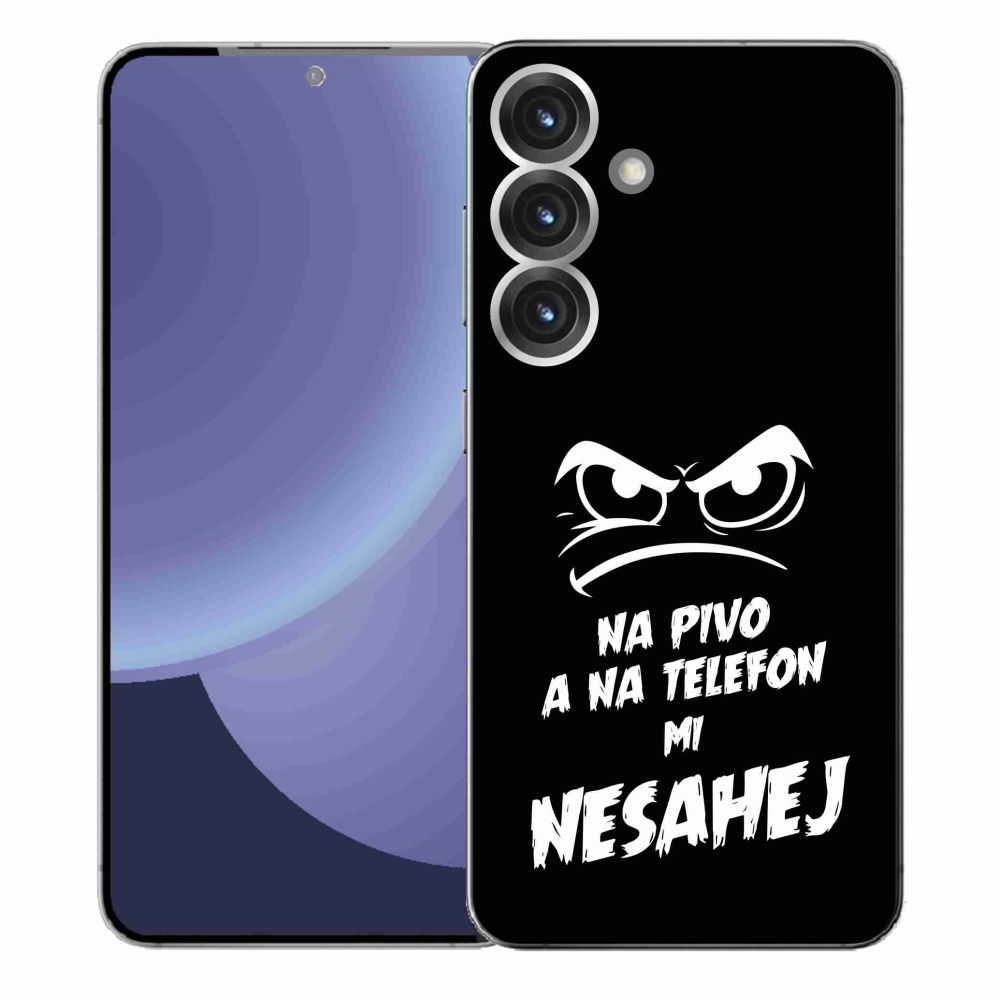 Gélový kryt mmCase na Samsung Galaxy S25+ - pivný motív 2 čierne pozadie