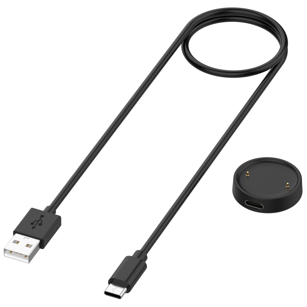USB-A nabíjací kábel Pro Amazfit Active 2/Bip 6 1m - čierny