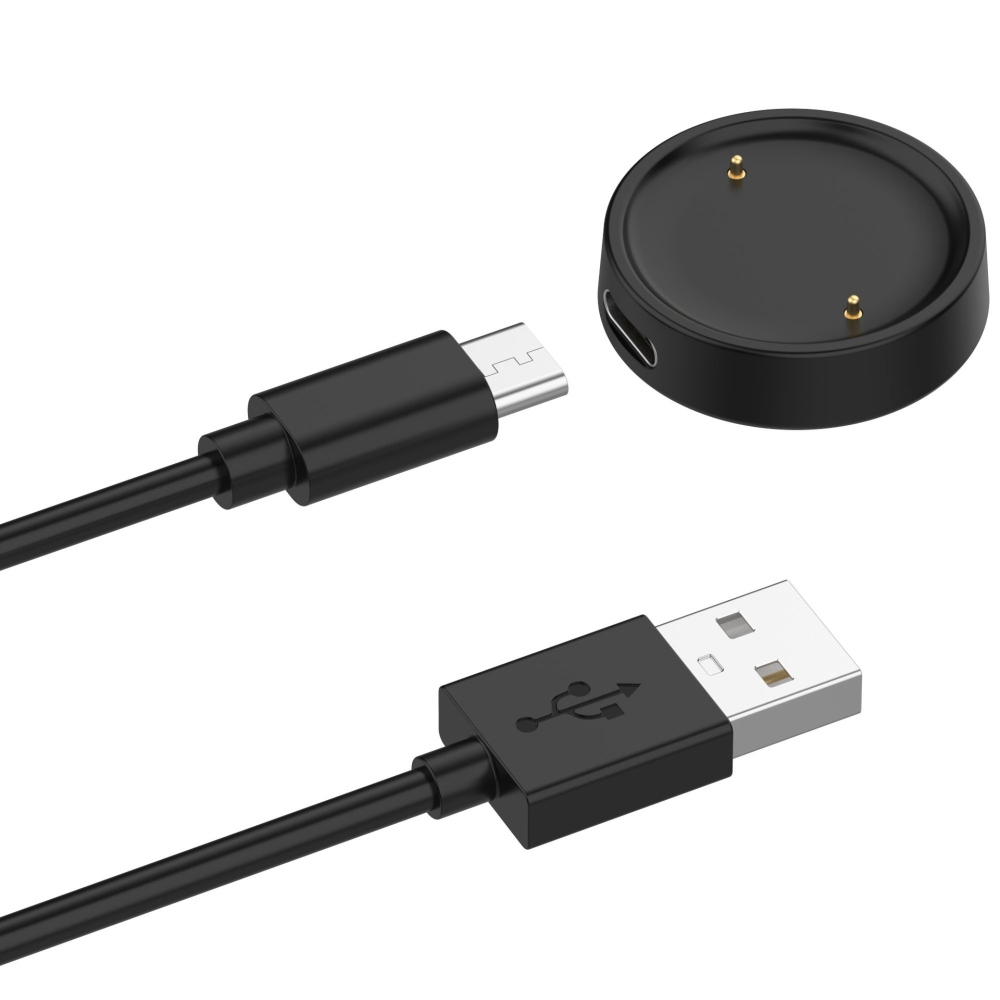 USB-A nabíjací kábel Pro Amazfit Active 2/Bip 6 1m - čierny