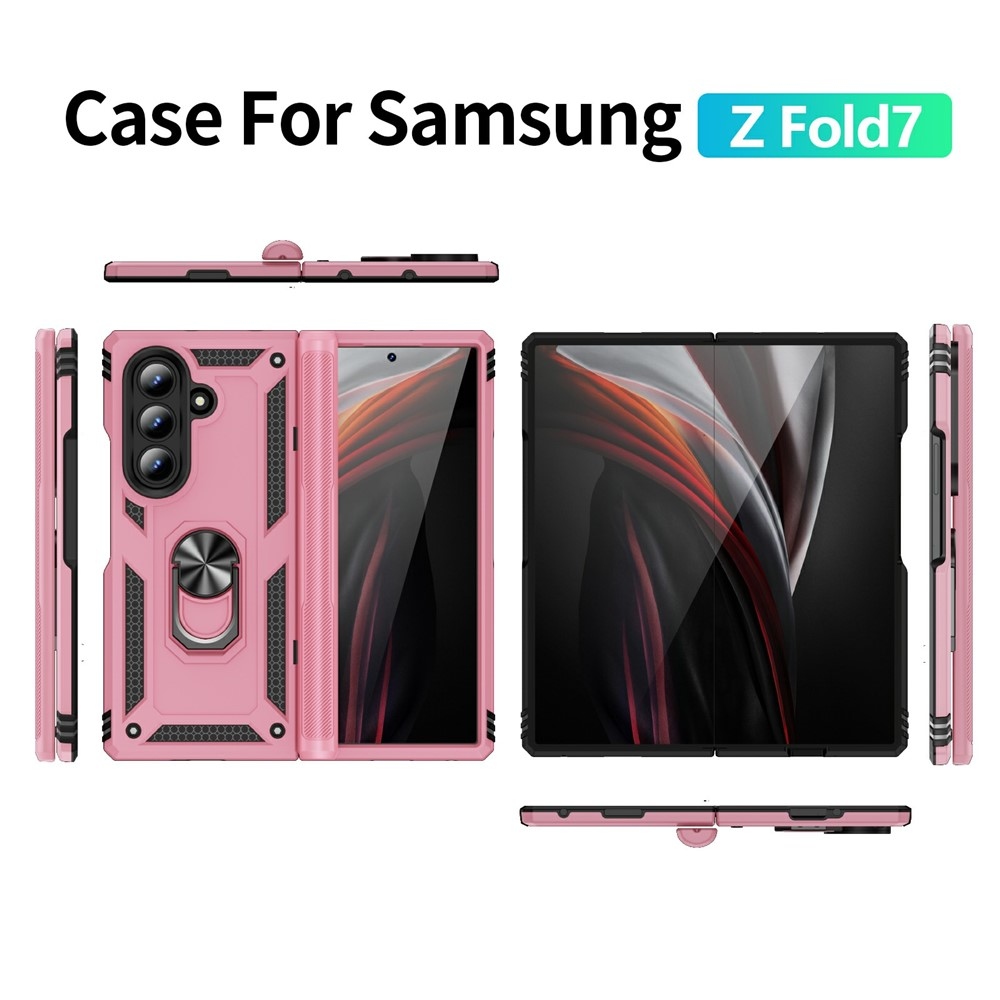 Ring odolný kryt na Samsung Galaxy Z Fold7 5G - ružový