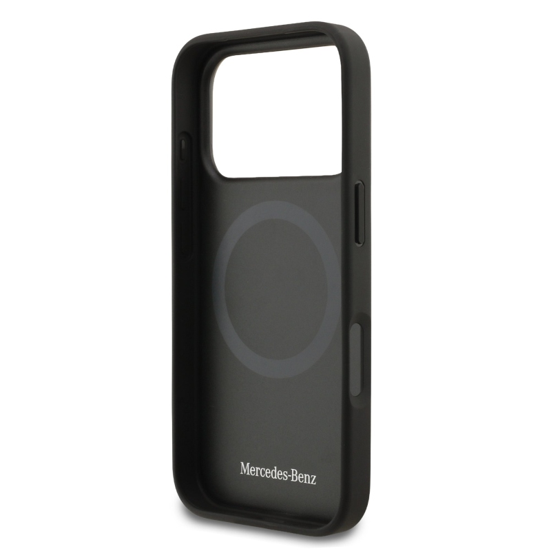 Mercedes Leather The Move MagSafe zadný kryt pre iPhone 17 Pro Black