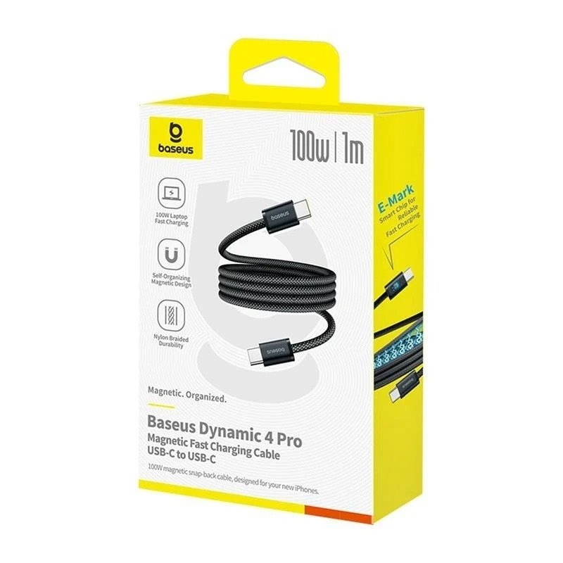 Baseus Dynamic 4 Pro Series Dátový Kábel USB-C - USB-C 100W 1m Cluster Black