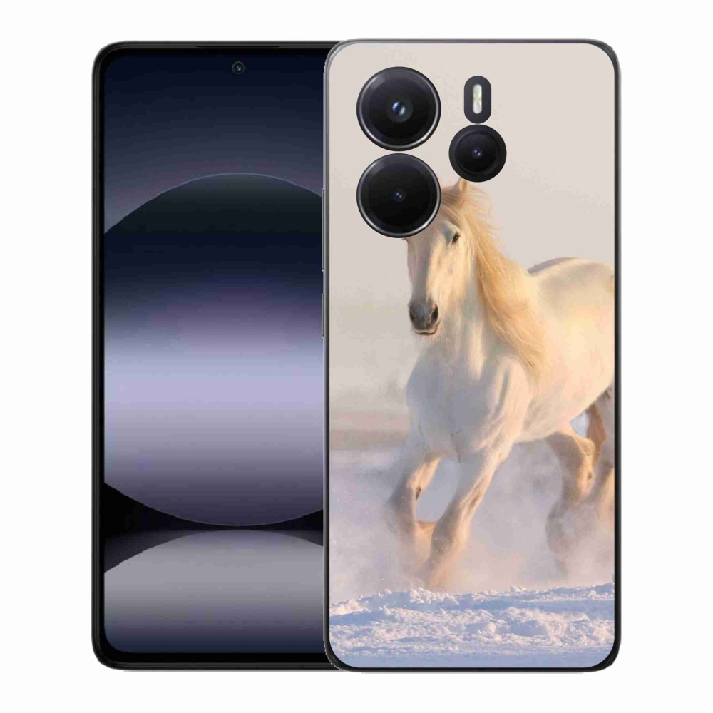 Gélový kryt mmCase na Xiaomi Redmi Note 14 - kôň v snehu