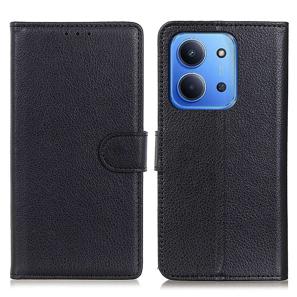 Litchie knižkové púzdro na Xiaomi Redmi 15C 4G/5G (173mm) - čierne