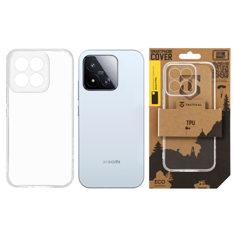 Taktické TPU puzdro pre Xiaomi 17 Max – priehľadné