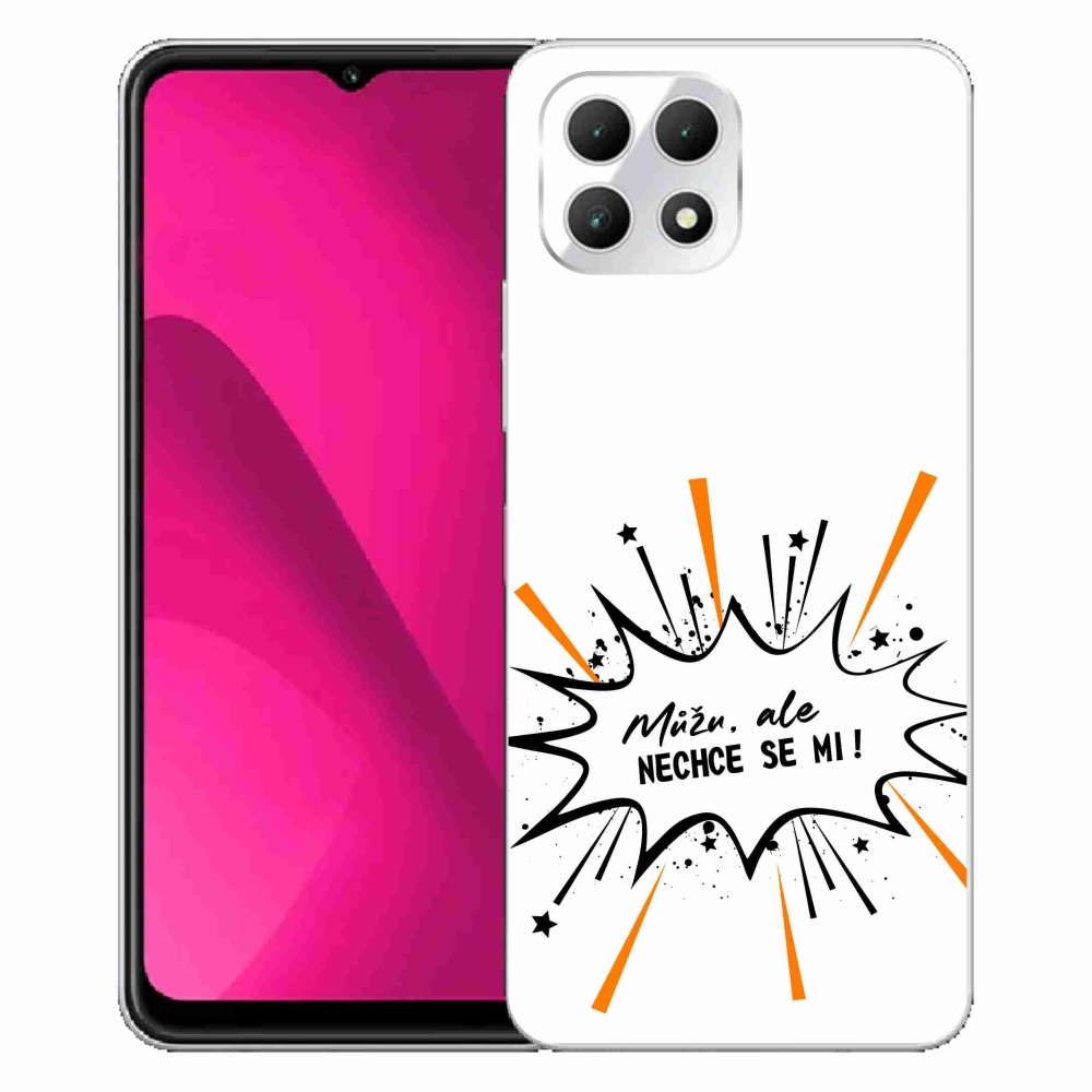 Gélový kryt mmCase na T-Mobile T Phone 2 - vtipný text 11 biele pozadie