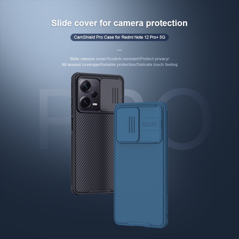 Nillkin CamShield PRO Zadný Kryt pre Xiaomi Redmi Note 12 Pro+ 5G Black