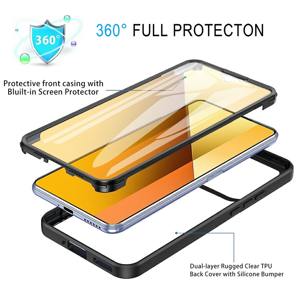 Acryl gélový obal s rámčekom pre ochranou displeja na Xiaomi 15 - čierny