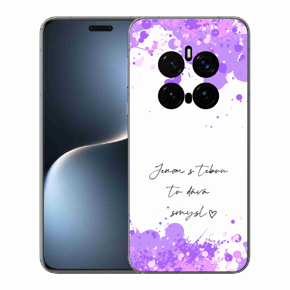 Gélový kryt mmCase na Honor Magic 7 Pro 5G - zamilovaný text biele pozadie