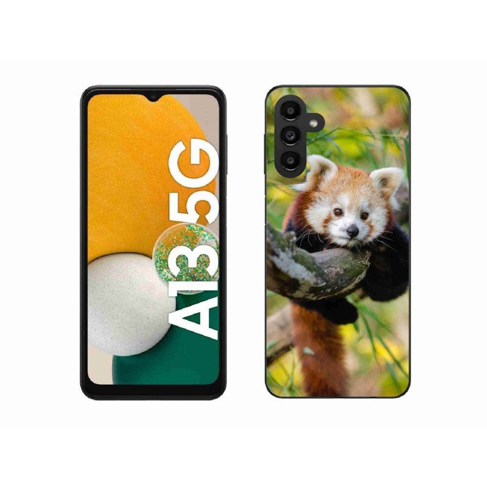 Gélový kryt mmCase na Samsung Galaxy A13 5G - panda červená