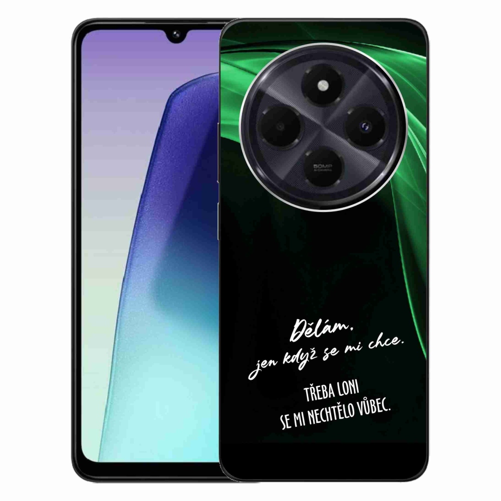 Gélový kryt mmCase na Xiaomi Redmi 14C/Poco C75 - vtipný text 12 čierne pozadie