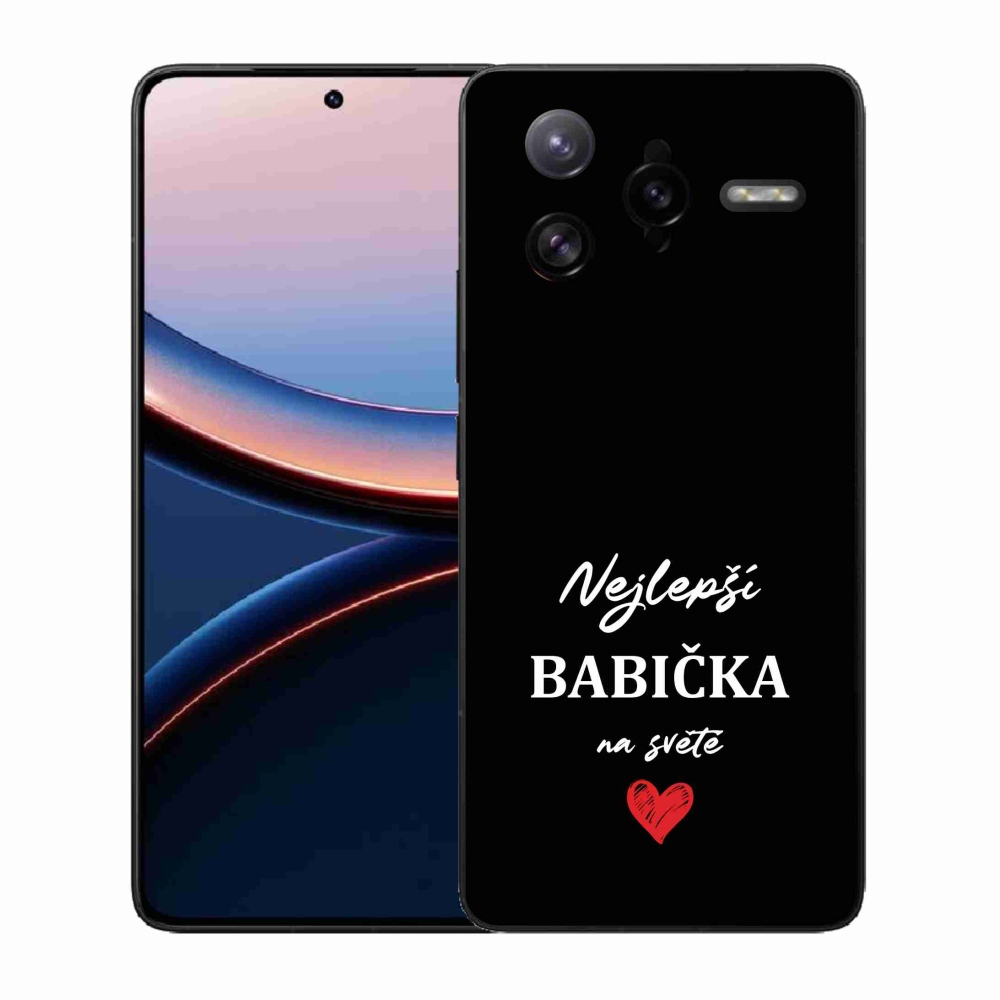 Gélový kryt mmCase na Xiaomi Poco F7 Ultra - najlepšia babička 1 čierne pozadie