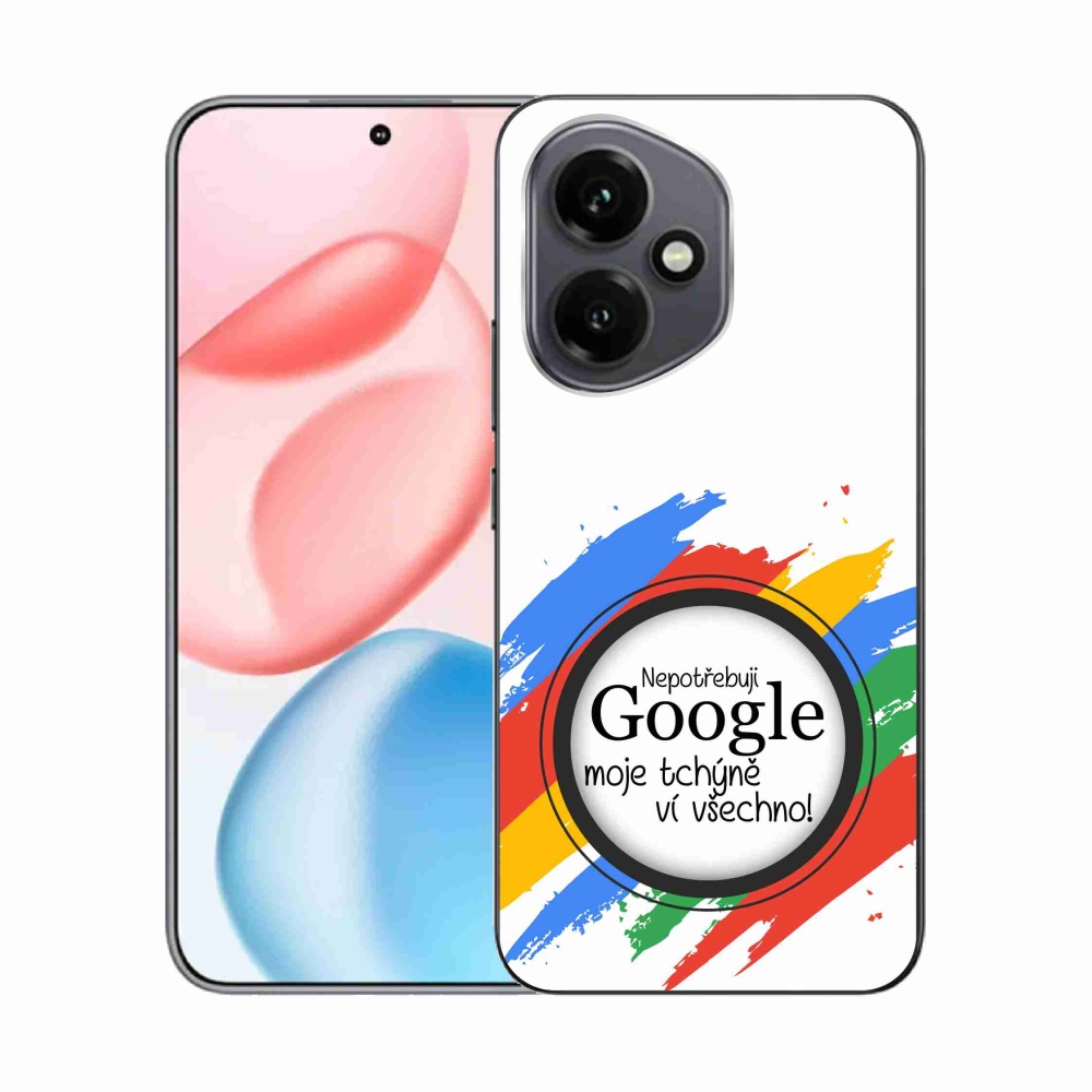 Gélový kryt mmCase na Honor 400 - svokra vie všetko biele pozadie