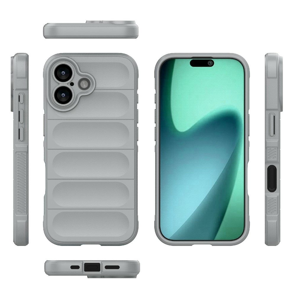 Rugg odolný gélový obal na iPhone 17 - svetlosivý