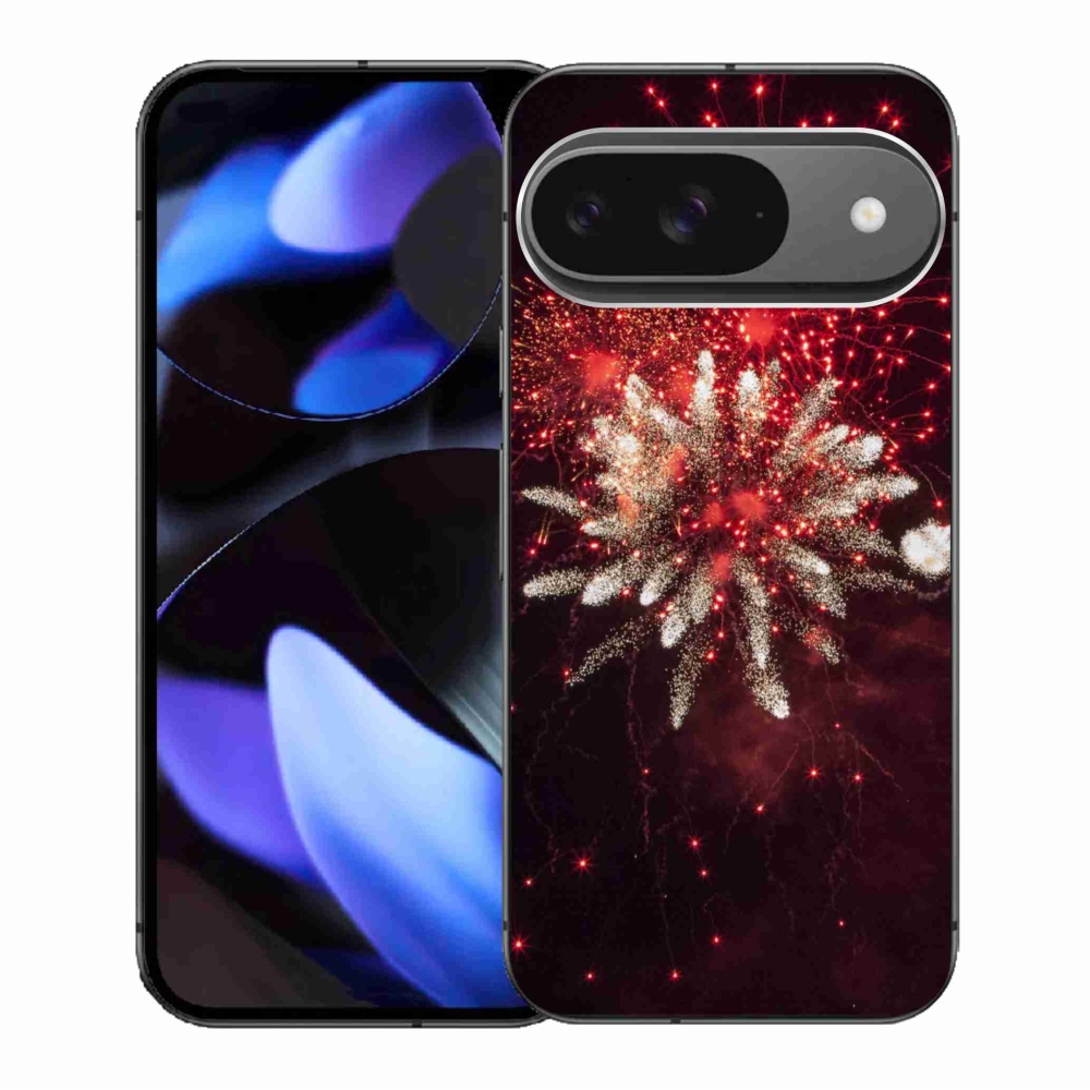 Gélový kryt mmCase na Google Pixel 9/9 Pro - ohňostroj