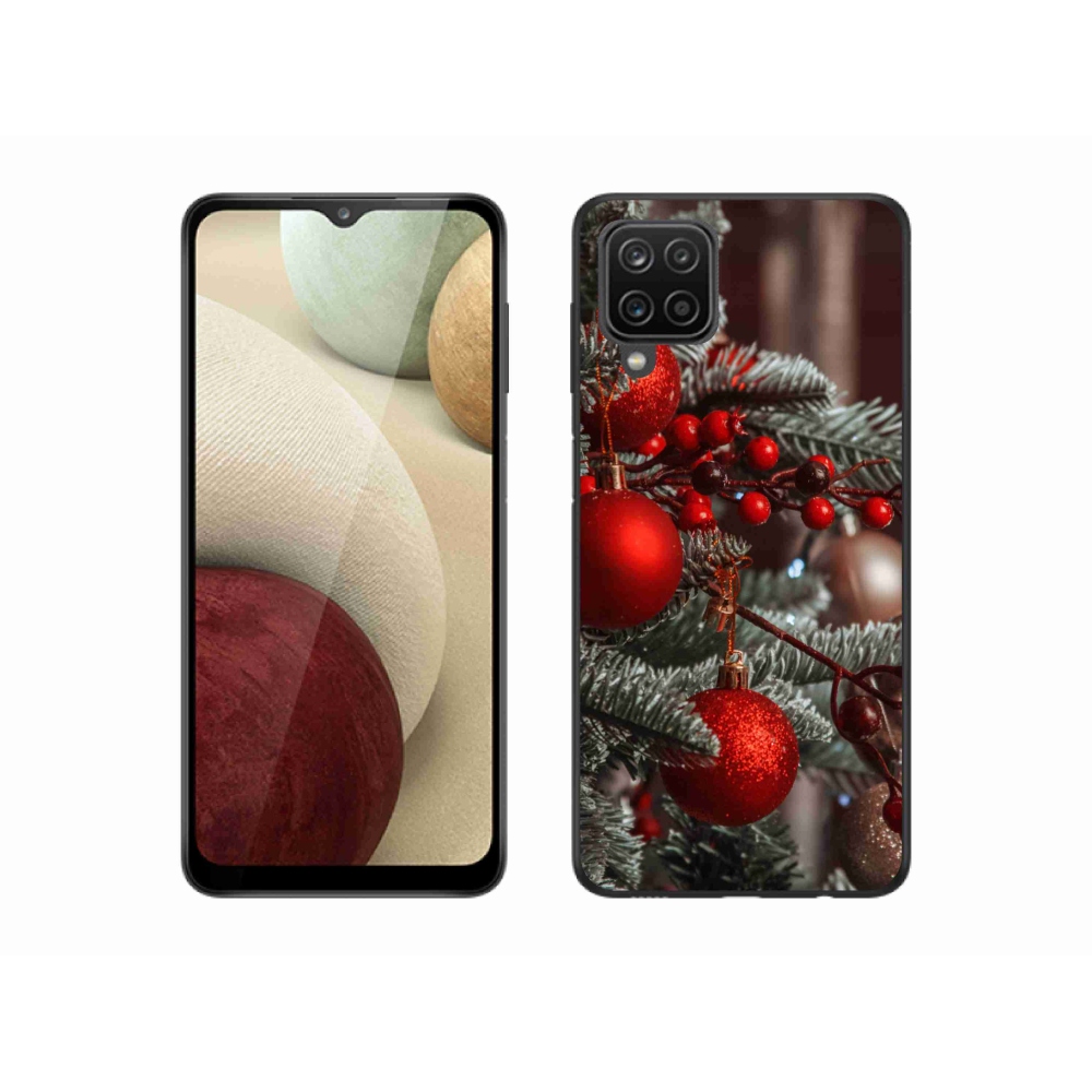 Gélový kryt mmCase na Samsung Galaxy A12 - vianočné ozdoby 2