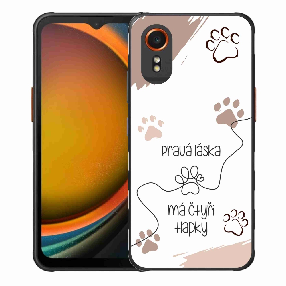 Gélový kryt mmCase na Samsung Galaxy Xcover 7 - psí motív 1 biele pozadie