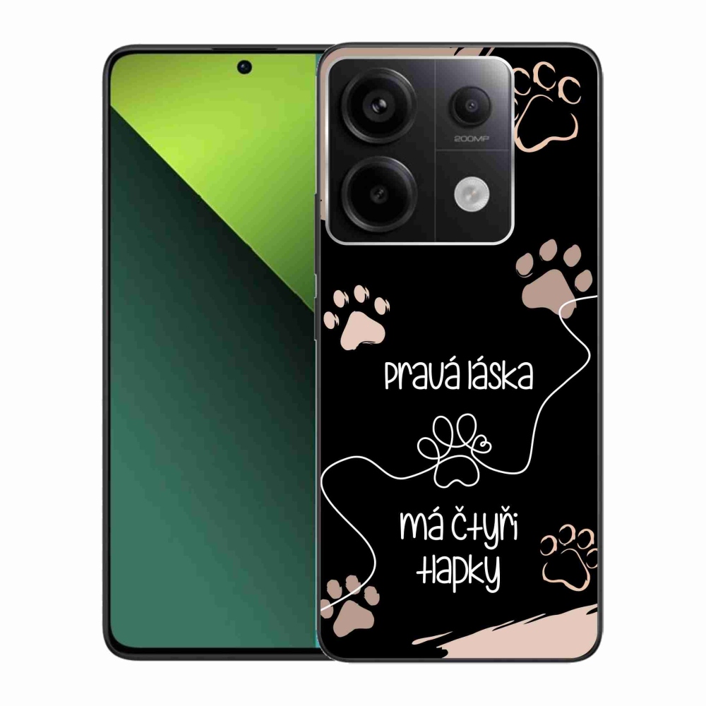 Gélový kryt mmCase na Xiaomi Redmi Note 13 Pro 5G/Poco X6 5G - psí motív 1 čierne pozadie