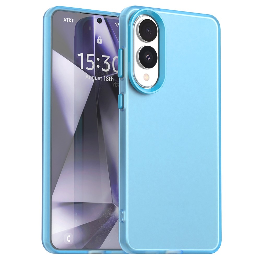 Candys matný gélový obal na Samsung Galaxy S25 Edge - svetlomodrý