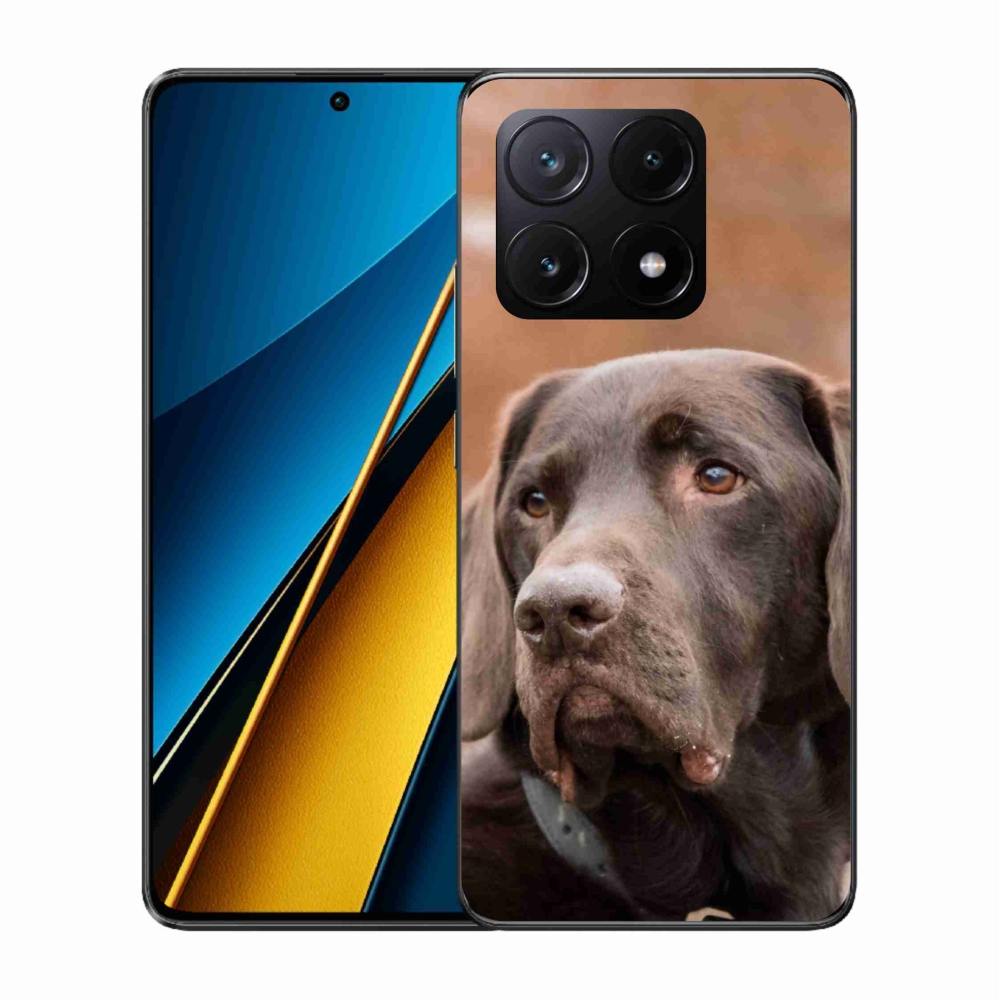 Gélový obal mmCase na Xiaomi Poco X6 Pro 5G - hnedý labrador