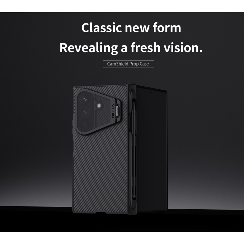 Nillkin CamShield Prop Magnetic Pen Slot (transparentný objektív) – zadný kryt pre Samsung Galaxy Z Fold 8 Ultra Black