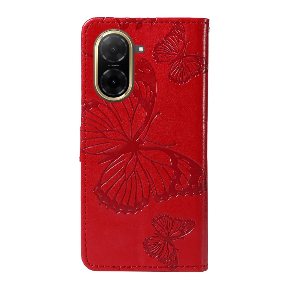 Big Butterfly knižkové puzdro na Xiaomi Redmi A5 (171.7x77.8x8.3mm) - červené