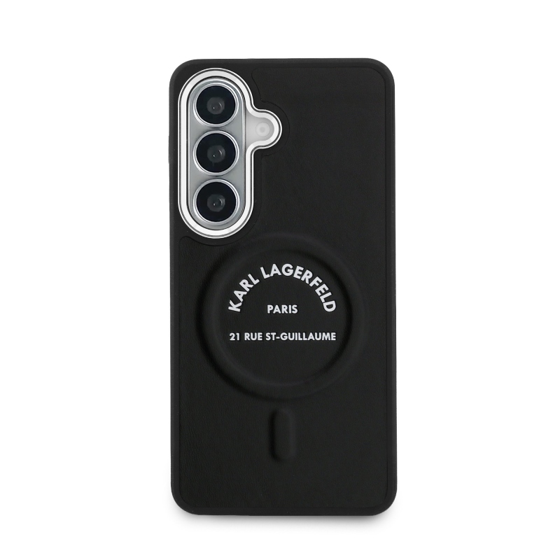 Karl Lagerfeld PU RSG Logo Magnetický zadný kryt pre Samsung Galaxy S26+ Black