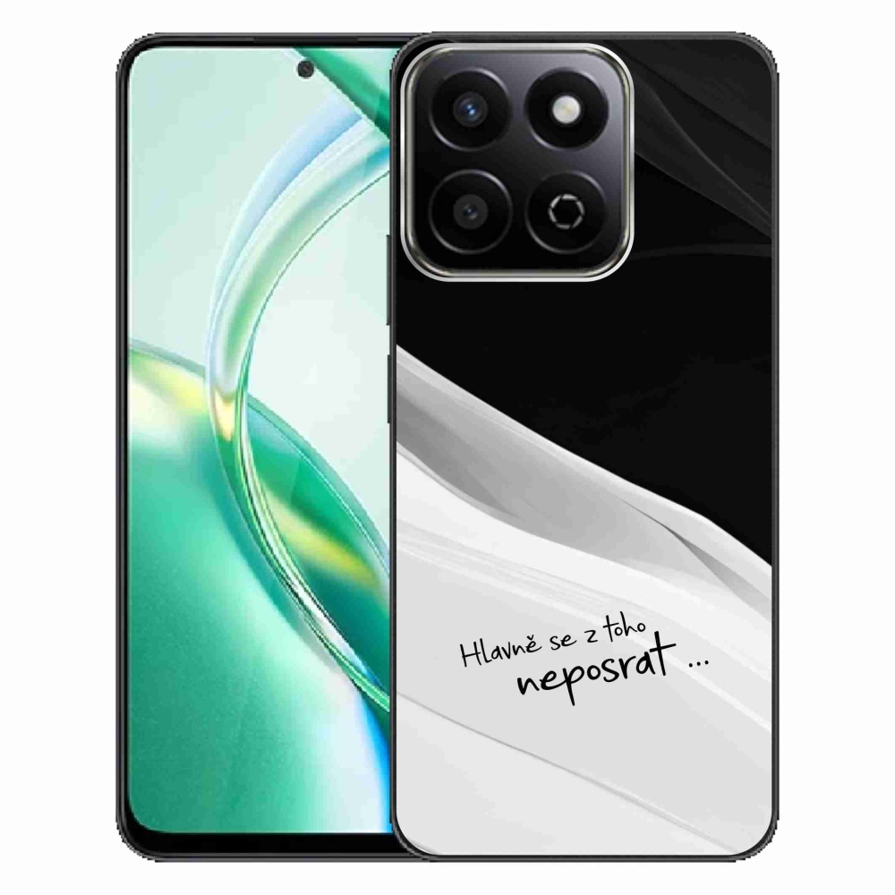 Gélový kryt mmCase na Honor 200 Smart 5G - vtipný text 13 bieločierne pozadie