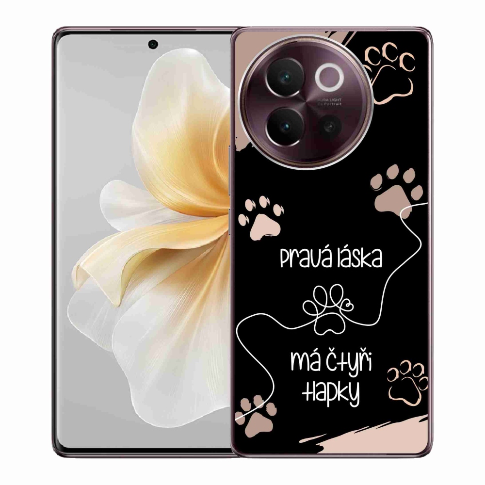 Gélový kryt mmCase na Vivo V40 Lite 5G - psí motív 1 čierne pozadie