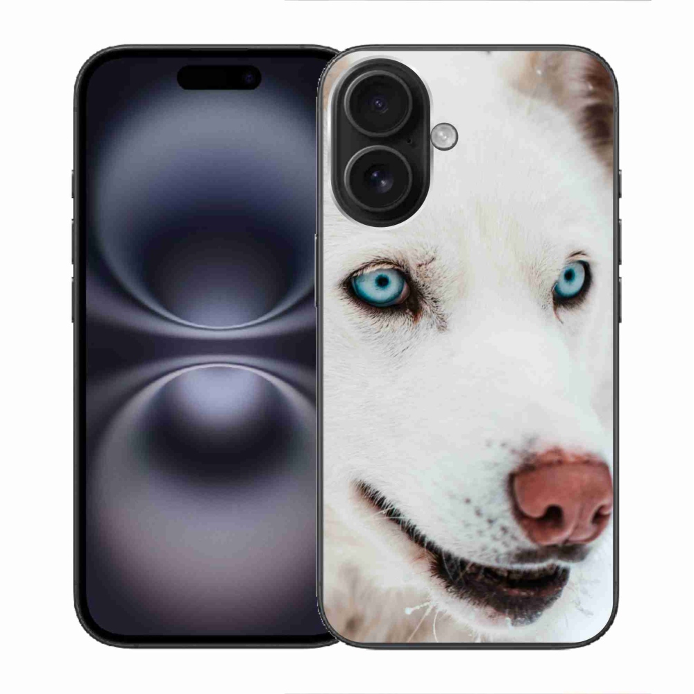 Gélový obal mmCase na iPhone 16 - psí pohľad