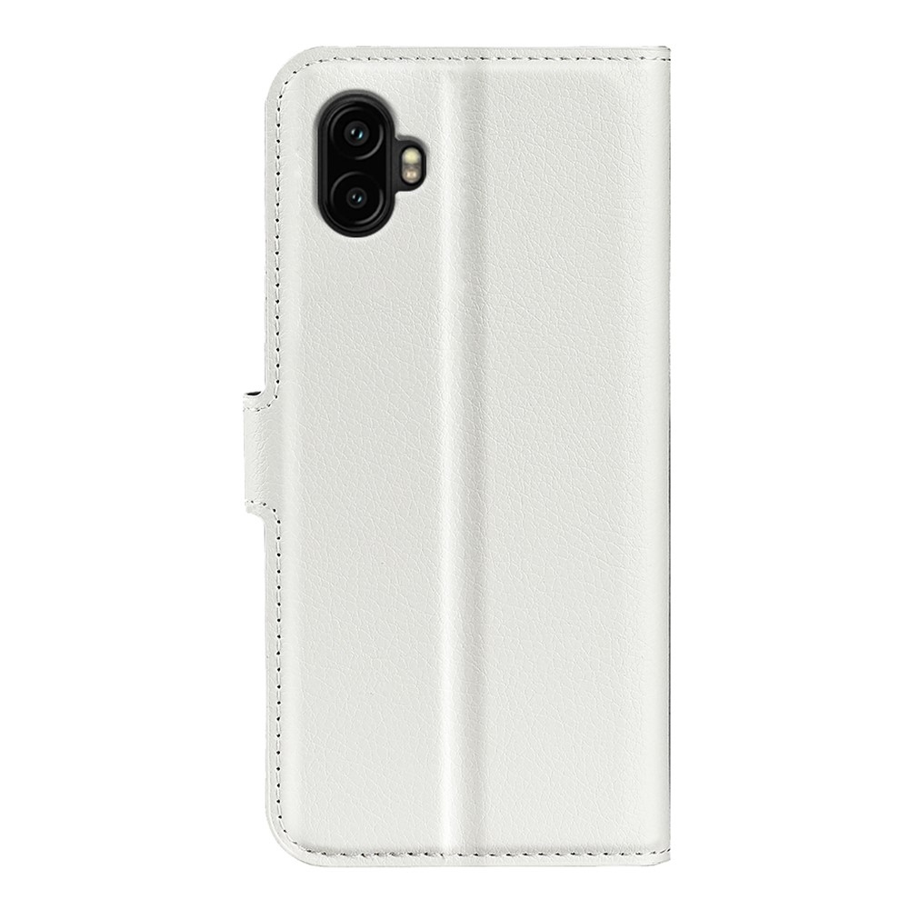 Litchi knižkové púzdro na Samsung Galaxy Xcover 7 Pro - biele